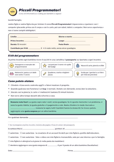 Prima pagina di «Lettera alle famiglie»
