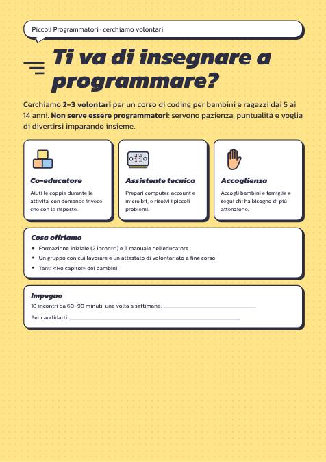 Prima pagina di «Volontari»